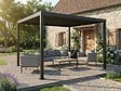 HESPERIDE - Pergola bioclimatique toit rétractable Evora Graphite 4 x 3 m - Hespéride - vignette