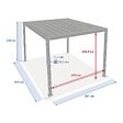 HESPERIDE - Pergola bioclimatique toit rétractable Evora Graphite 4 x 3 m - Hespéride - vignette