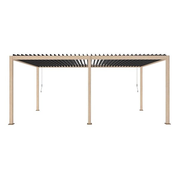 HESPERIDE - Pergola bioclimatique autoportante Evora 6x3m miel - large