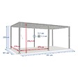 HESPERIDE - Pergola bioclimatique autoportante Evora 6x3m miel - vignette