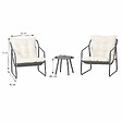 CONCEPT USINE - Ensemble de jardin 2 fauteuils gris avec table basse ATRANI - vignette