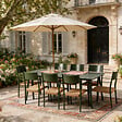CONCEPT USINE - Ensemble table de jardin 200 cm et 8 fauteuils kaki effet rotin CANBERRA - vignette
