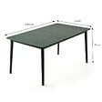 CONCEPT USINE - Ensemble table de jardin 200 cm et 8 fauteuils kaki effet rotin CANBERRA - vignette