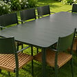 CONCEPT USINE - Ensemble table de jardin 200 cm et 8 fauteuils kaki effet rotin CANBERRA - vignette