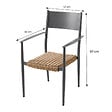 CONCEPT USINE - Ensemble table de jardin 200 cm et 8 fauteuils gris foncé effet rotin CANBERRA - vignette