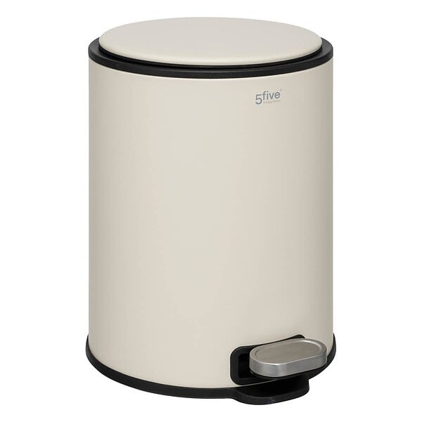 5 FIVE SIMPLY SMART - Poubelle "Delta" 6L métal argile - large