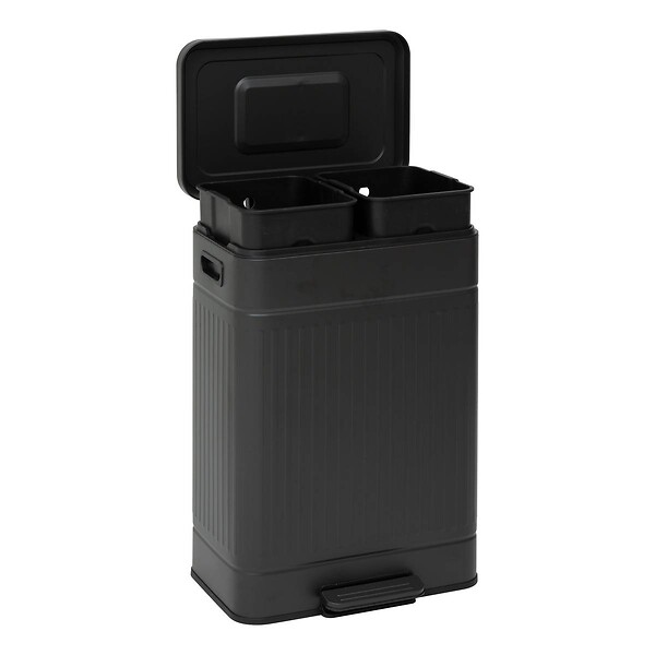 5 FIVE SIMPLY SMART - Poubelle Nova avec Pedale 2x30L Noir 45,5x36,5x67 cm - large