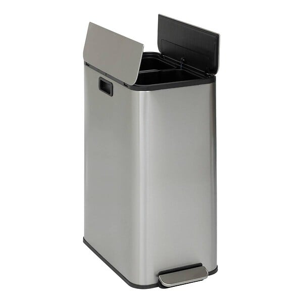 5 FIVE SIMPLY SMART - Poubelle Delta avec Pedale 2x28L Inox - large