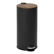 5 FIVE SIMPLY SMART - Poubelle Modern Color avec Pedale 30L Noir et Acacia 29,2x37,7x59,5 cm - vignette