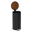 5 FIVE SIMPLY SMART - Poubelle Modern Color avec Pedale 30L Noir et Acacia 29,2x37,7x59,5 cm - vignette