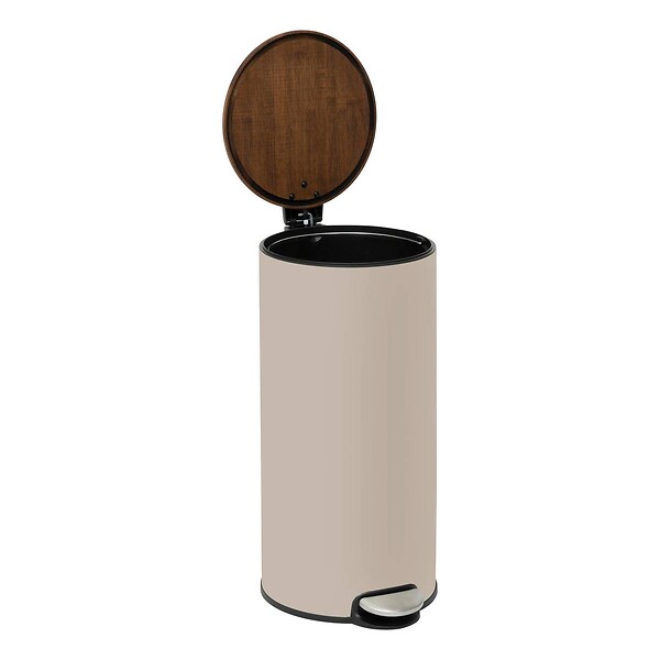 5 FIVE SIMPLY SMART - Poubelle Modern Color avec Pedale 30L Argile et Acacia 37,7x29,2x59,5 cm - large