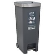 5 FIVE SIMPLY SMART - Poubelle slim à pédale 45L gris - vignette