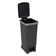 5 FIVE SIMPLY SMART - Poubelle slim à pédale 45L gris - vignette