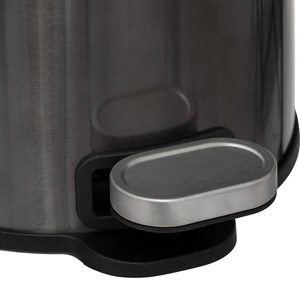 5 FIVE SIMPLY SMART - Poubelle "Delta" 6L métal noir - large