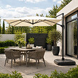 CONCEPT USINE - Parasol rectangulaire 2x3m déporté rotatif écru PIANA - vignette