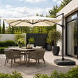 CONCEPT USINE - Parasol rectangulaire 2x3m déporté rotatif écru PIANA - vignette
