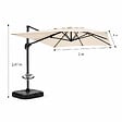 CONCEPT USINE - Parasol rectangulaire 2x3m déporté rotatif écru PIANA - vignette