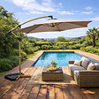 CONCEPT USINE - Parasol déporté octogonal  300 cm taupe PORTICCIO - vignette