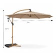CONCEPT USINE - Parasol déporté octogonal  300 cm taupe PORTICCIO - vignette