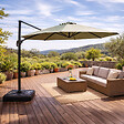 CONCEPT USINE - Parasol octogonal  350cm déporté vert en aluminium CASTILLO $ - vignette
