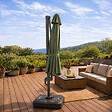 CONCEPT USINE - Parasol octogonal  350cm déporté vert en aluminium CASTILLO $ - vignette
