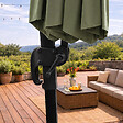 CONCEPT USINE - Parasol octogonal  350cm déporté vert en aluminium CASTILLO $ - vignette