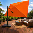 CONCEPT USINE - Parasol rectangulaire 3x4 déporté rotatif orange en aluminium CEZIR - vignette