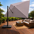 CONCEPT USINE - Parasol rectangulaire 3x4 déporté rotatif gris en aluminium CEZIR $ - vignette