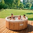 HESPERIDE - Spa semi rigide 5 à 7 places argile et effet bois - vignette