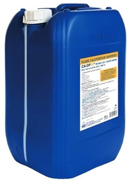 PRODUITS CHIMIQUES DU MONT - Fluide caloporteur CALOP 30E /30 F prêt à l'emploi - Bidon 20 litres - large