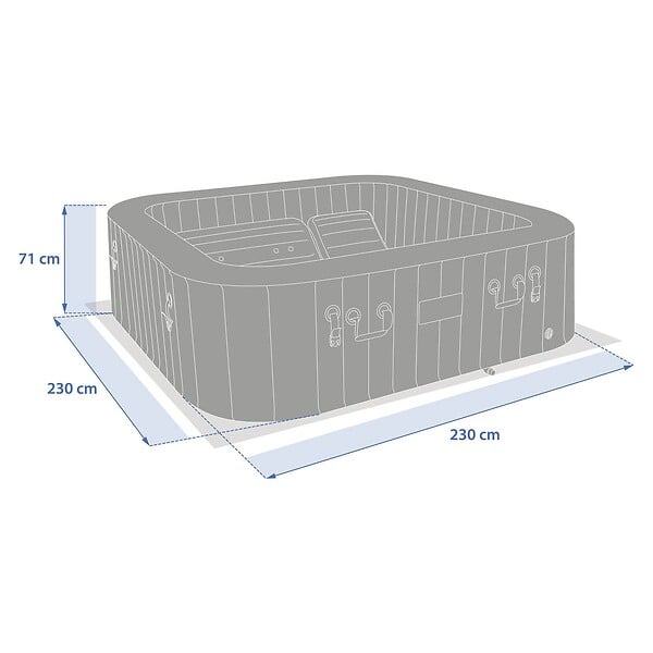 HESPERIDE - Spa gonflable 5 places taupe - large