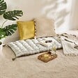 ATMOSPHERA - Coussin de sol Groove 120x60cm rayé vert - vignette