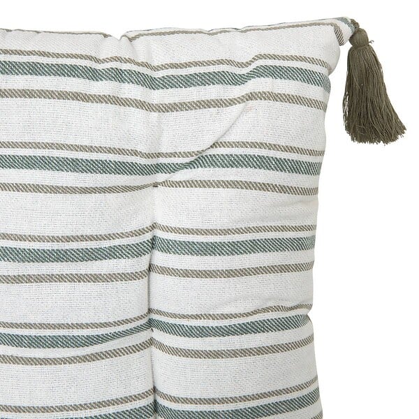 ATMOSPHERA - Coussin de sol Groove 120x60cm rayé vert - large