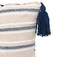 ATMOSPHERA - Coussin de sol Groove 120x60cm rayé bleu navy - vignette
