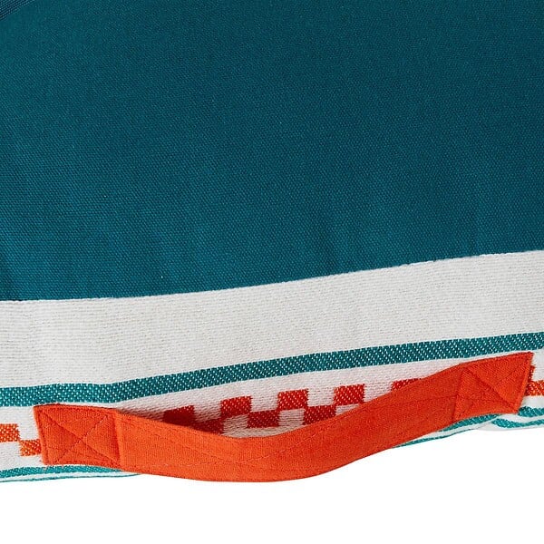 ATMOSPHERA - Coussin de sol d'extérieur "Yucatan" bleu canard 120x80cm - large