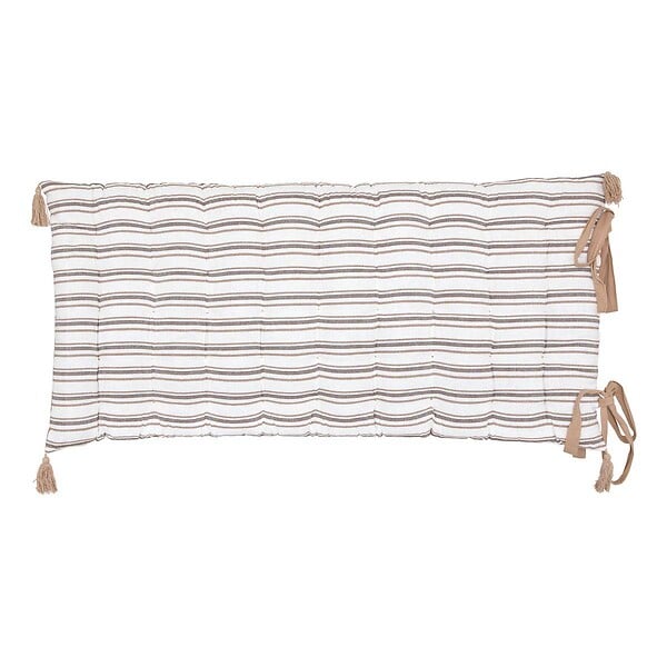 ATMOSPHERA - Coussin de sol Groove 120x60cm rayé beige lin - large
