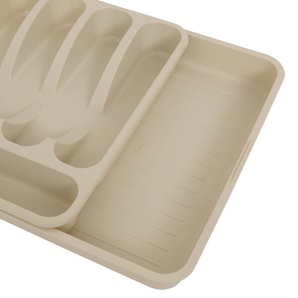 5 FIVE SIMPLY SMART - Range-couverts Poly extensible 6 compartiments beige - large