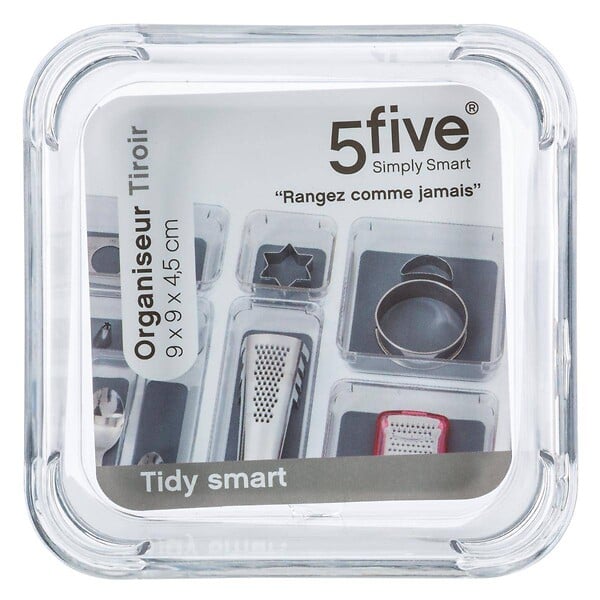 5 FIVE SIMPLY SMART - Organiseur de tiroirs 9x9cm "Tidy Smart" - large