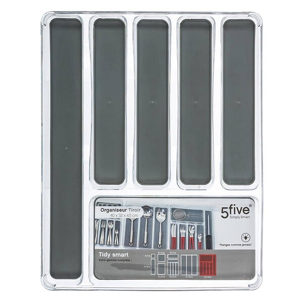 5 FIVE SIMPLY SMART - Range-couverts 6 compartiments "Tidy Smart" - large