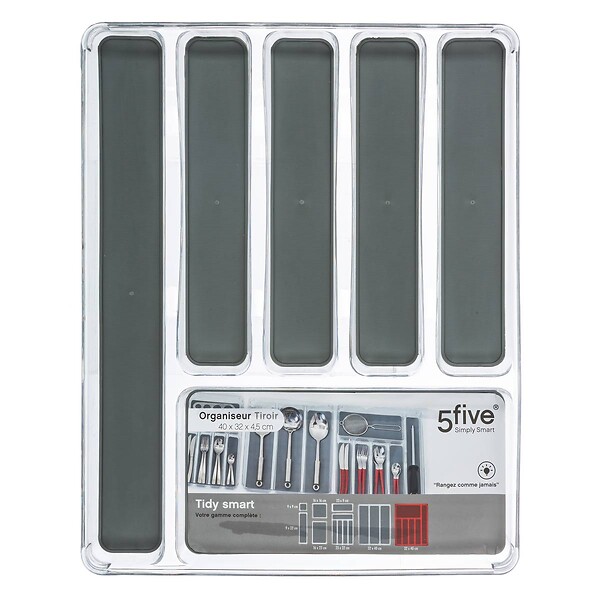 5 FIVE SIMPLY SMART - Range-couverts 6 compartiments "Tidy Smart" - large
