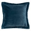 ATMOSPHERA - Coussin flanelle Cuddly bleu égéen 53x53cm - vignette