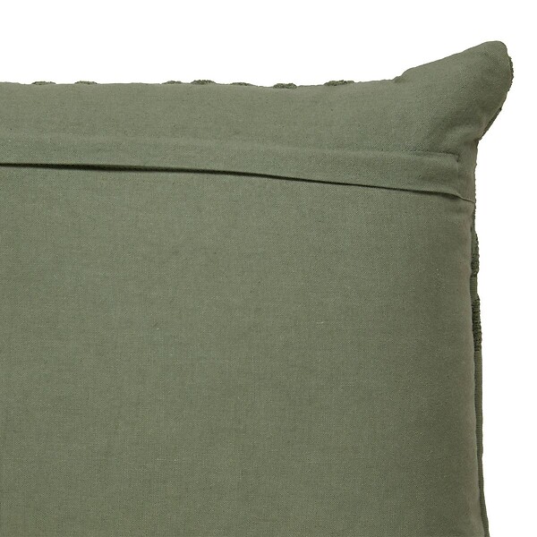 ATMOSPHERA - Coussin motif jacquard "Lehto" coton vert clair 58x38cm - large
