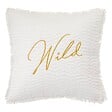 ATMOSPHERA - Coussin brodé "Wild" blanc 45x45cm - vignette