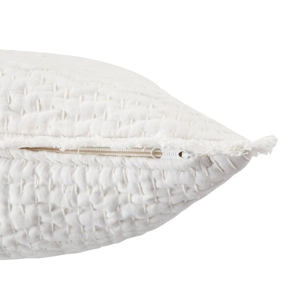 ATMOSPHERA - Coussin brodé "Wild" blanc 45x45cm - large