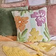 ATMOSPHERA - Coussin Fleurs sauvages 45x45cm vert - vignette