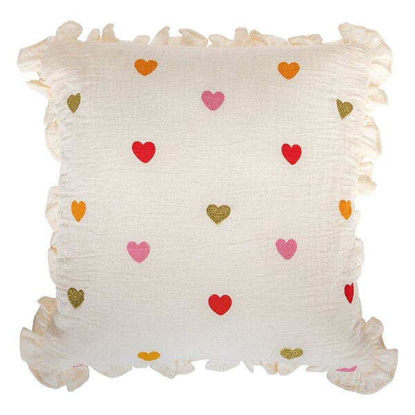 ATMOSPHERA - Coussin enfant amour Aina beige 40x40cm - large