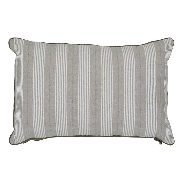 ATMOSPHERA - Coussin Groove 58x38cm rayé vert - large