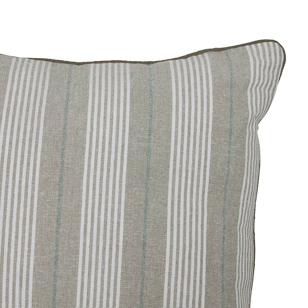 ATMOSPHERA - Coussin Groove 58x38cm rayé vert - large