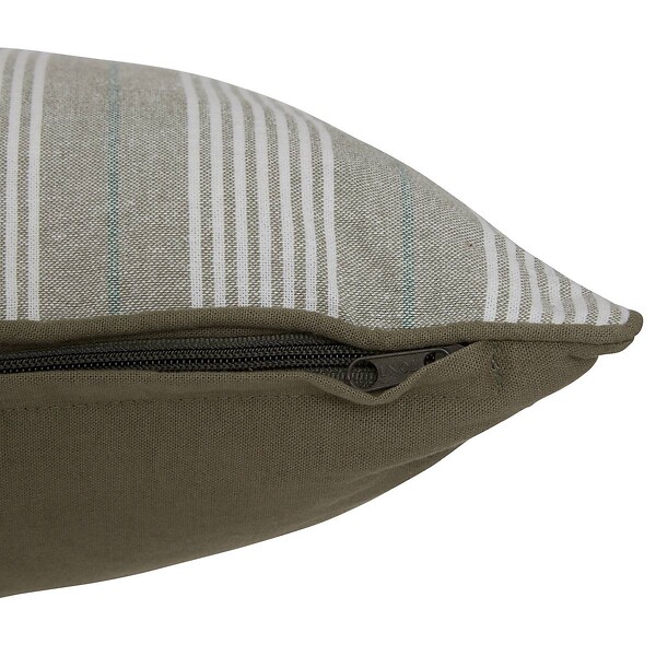 ATMOSPHERA - Coussin Groove 58x38cm rayé vert - large