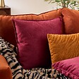 ATMOSPHERA - Coussin Lilou rouge grenat 45x45cm - vignette